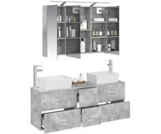Vonios baldų rinkinys 4 pcs Betono pilka