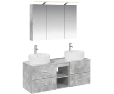 Vonios baldų rinkinys 4 pcs Betono pilka