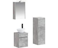 Vonios baldų rinkinys 4 pcs Betono pilka