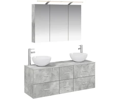 Vonios baldų rinkinys 4 pcs Betono pilka