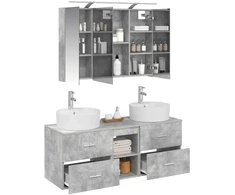 Vonios baldų rinkinys 4 pcs Betono pilka