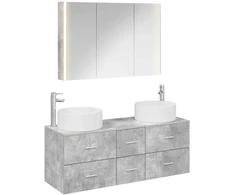 Vonios baldų rinkinys 4 pcs Betono pilka
