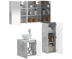 Vonios baldų rinkinys 4 pcs Betono pilka