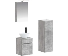 Vonios baldų rinkinys 4 pcs Betono pilka