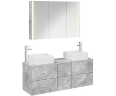 Vonios baldų rinkinys 4 pcs Betono pilka
