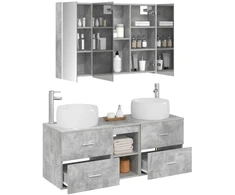 Vonios baldų rinkinys 4 pcs Betono pilka