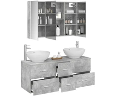 Vonios baldų rinkinys 4 pcs Betono pilka