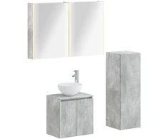 Vonios baldų rinkinys 4 pcs Betono pilka