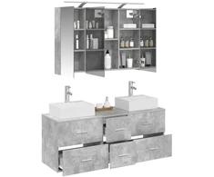 Vonios baldų rinkinys 4 pcs Betono pilka