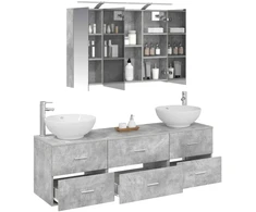 Vonios baldų rinkinys 4 pcs Betono pilka