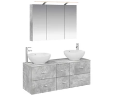 Vonios baldų rinkinys 4 pcs Betono pilka