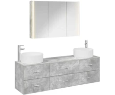 Vonios baldų rinkinys 4 pcs Betono pilka