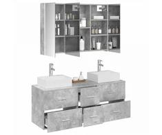 Vonios baldų rinkinys 4 pcs Betono pilka