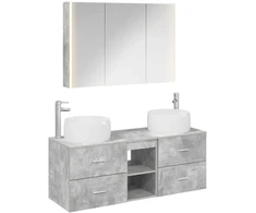 Vonios baldų rinkinys 4 pcs Betono pilka