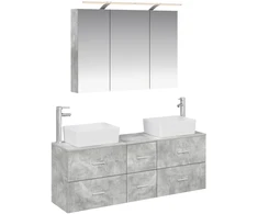 Vonios baldų rinkinys 4 pcs Betono pilka