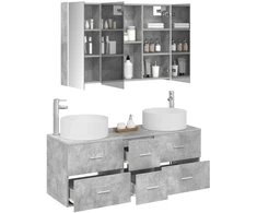 Vonios baldų rinkinys 4 pcs Betono pilka