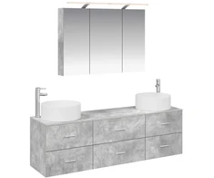 Vonios baldų rinkinys 4 pcs Betono pilka