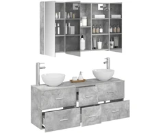 Vonios baldų rinkinys 4 pcs Betono pilka