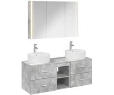 Vonios baldų rinkinys 4 pcs Betono pilka