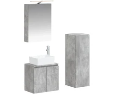 Vonios baldų rinkinys 4 pcs Betono pilka