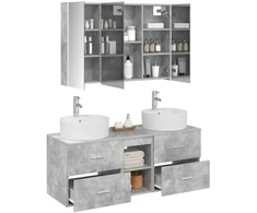 Vonios baldų rinkinys 4 pcs Betono pilka