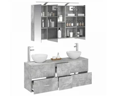 Vonios baldų rinkinys 4 pcs Betono pilka