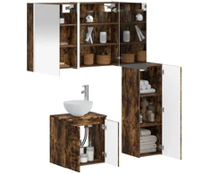 Vonios baldų rinkinys 4 pcs Dūminio ąžuolo