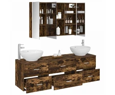 Vonios baldų rinkinys 4 pcs Dūminio ąžuolo