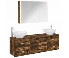Vonios baldų rinkinys 4 pcs Dūminio ąžuolo