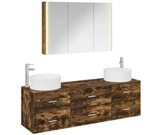 Vonios baldų rinkinys 4 pcs Dūminio ąžuolo