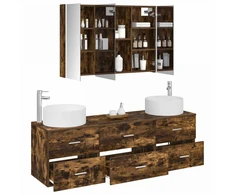 Vonios baldų rinkinys 4 pcs Dūminio ąžuolo