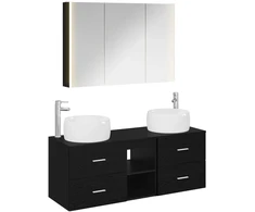Vonios baldų rinkinys 4 pcs Juodojo ąžuolo