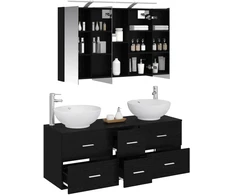 Vonios baldų rinkinys 4 pcs Juodojo ąžuolo