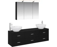 Vonios baldų rinkinys 4 pcs Juodojo ąžuolo