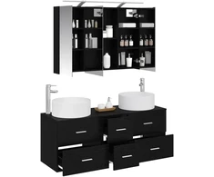Vonios baldų rinkinys 4 pcs Juodojo ąžuolo