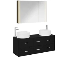 Vonios baldų rinkinys 4 pcs Juodojo ąžuolo