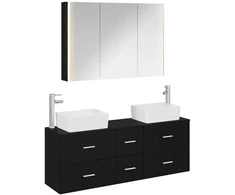 Vonios baldų rinkinys 4 pcs Juodojo ąžuolo