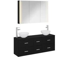 Vonios baldų rinkinys 4 pcs Juodojo ąžuolo