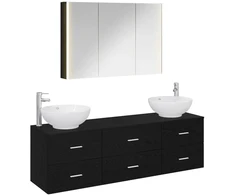 Vonios baldų rinkinys 4 pcs Juodojo ąžuolo
