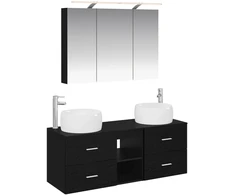 Vonios baldų rinkinys 4 pcs Juodojo ąžuolo