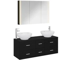 Vonios baldų rinkinys 4 pcs Juodojo ąžuolo