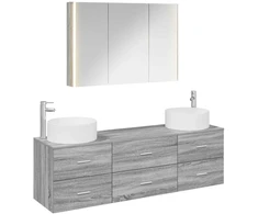 Vonios baldų rinkinys 4 pcs Pilka Sonoma