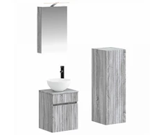 Vonios baldų rinkinys 4 pcs Pilka Sonoma