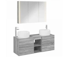 Vonios baldų rinkinys 4 pcs Pilka Sonoma