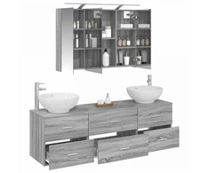 Vonios baldų rinkinys 4 pcs Pilka Sonoma