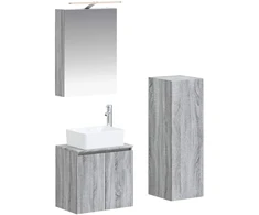 Vonios baldų rinkinys 4 pcs Pilka Sonoma