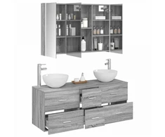 Vonios baldų rinkinys 4 pcs Pilka Sonoma