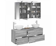 Vonios baldų rinkinys 4 pcs Pilka Sonoma