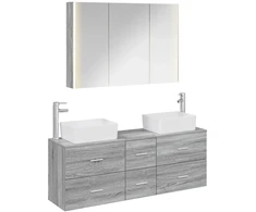 Vonios baldų rinkinys 4 pcs Pilka Sonoma