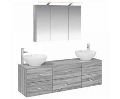 Vonios baldų rinkinys 4 pcs Pilka Sonoma